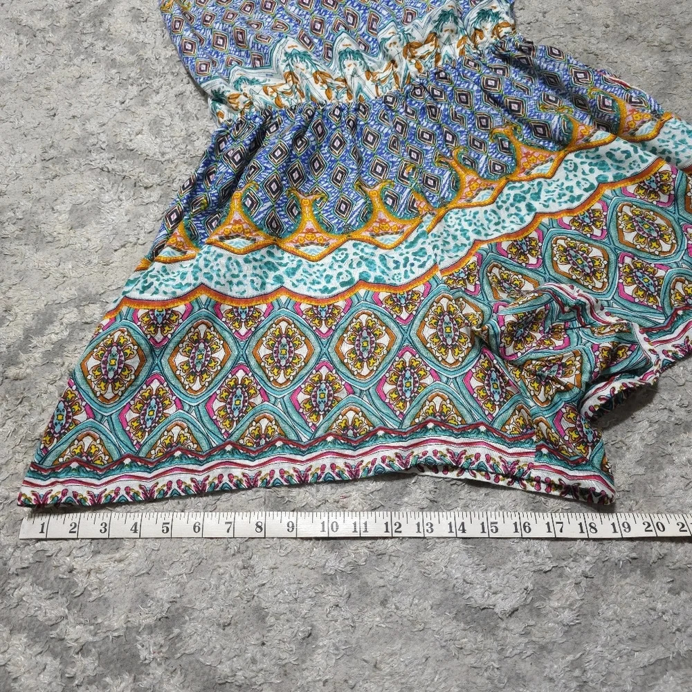 ✨️4/$20 Strappy Geometric Color Kaleidescope Romper, 100 Viscose, M - Picture 13 of 16